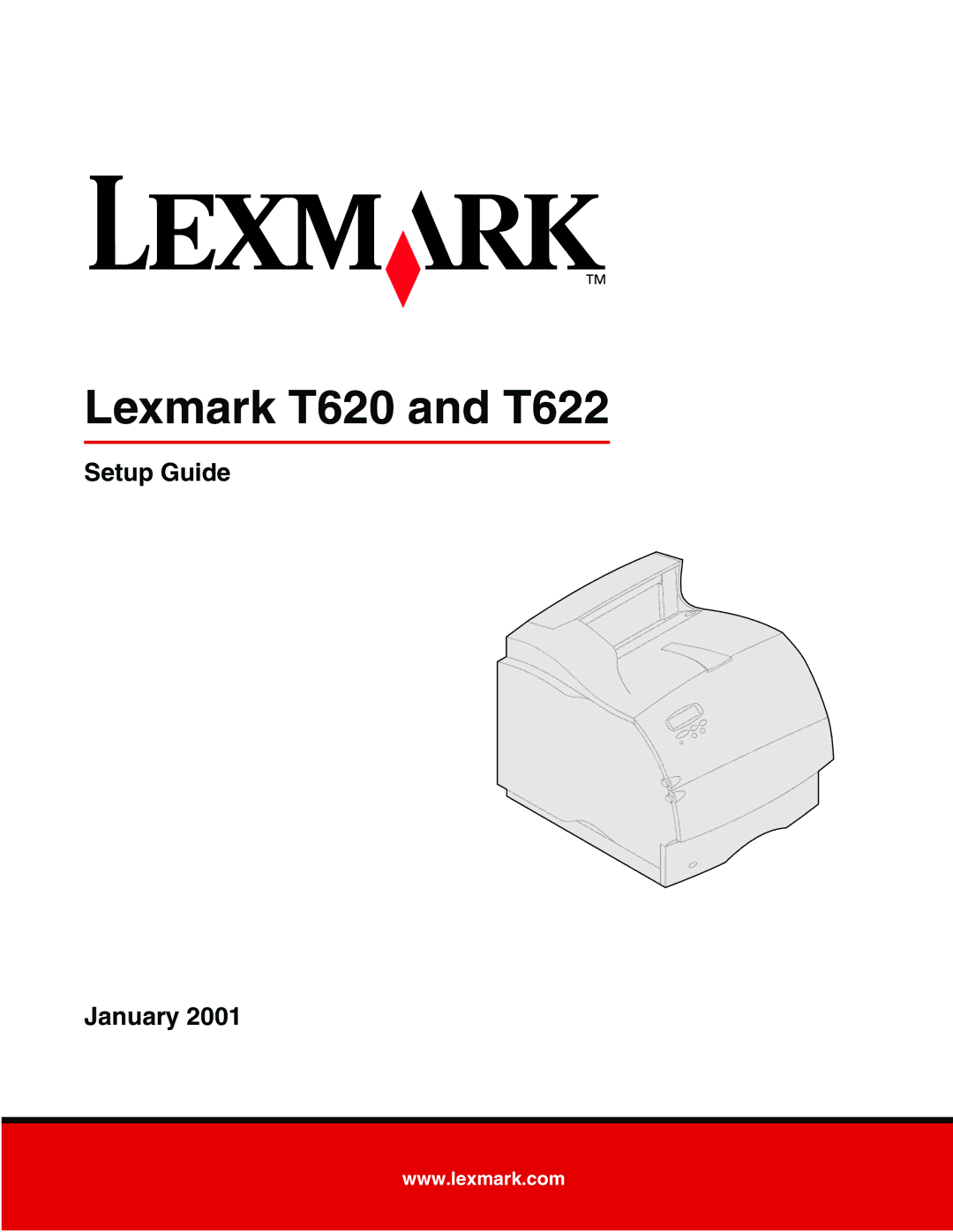 Lexmark setup guide Lexmark T620 and T622 