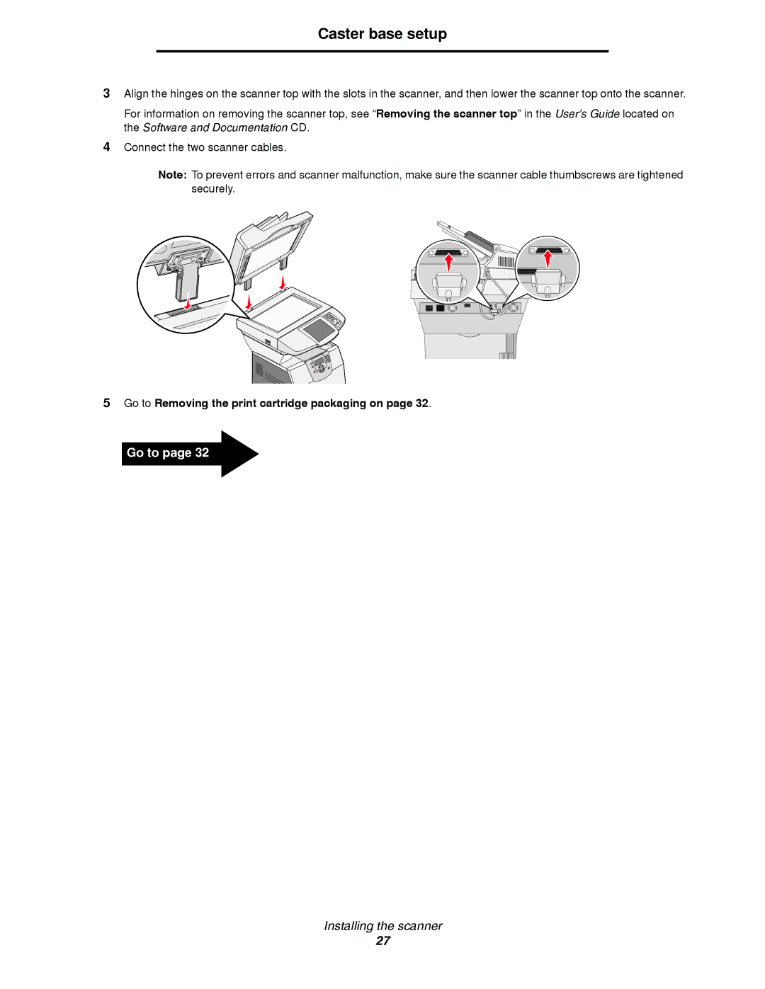 Lexmark T64X setup guide Go to 