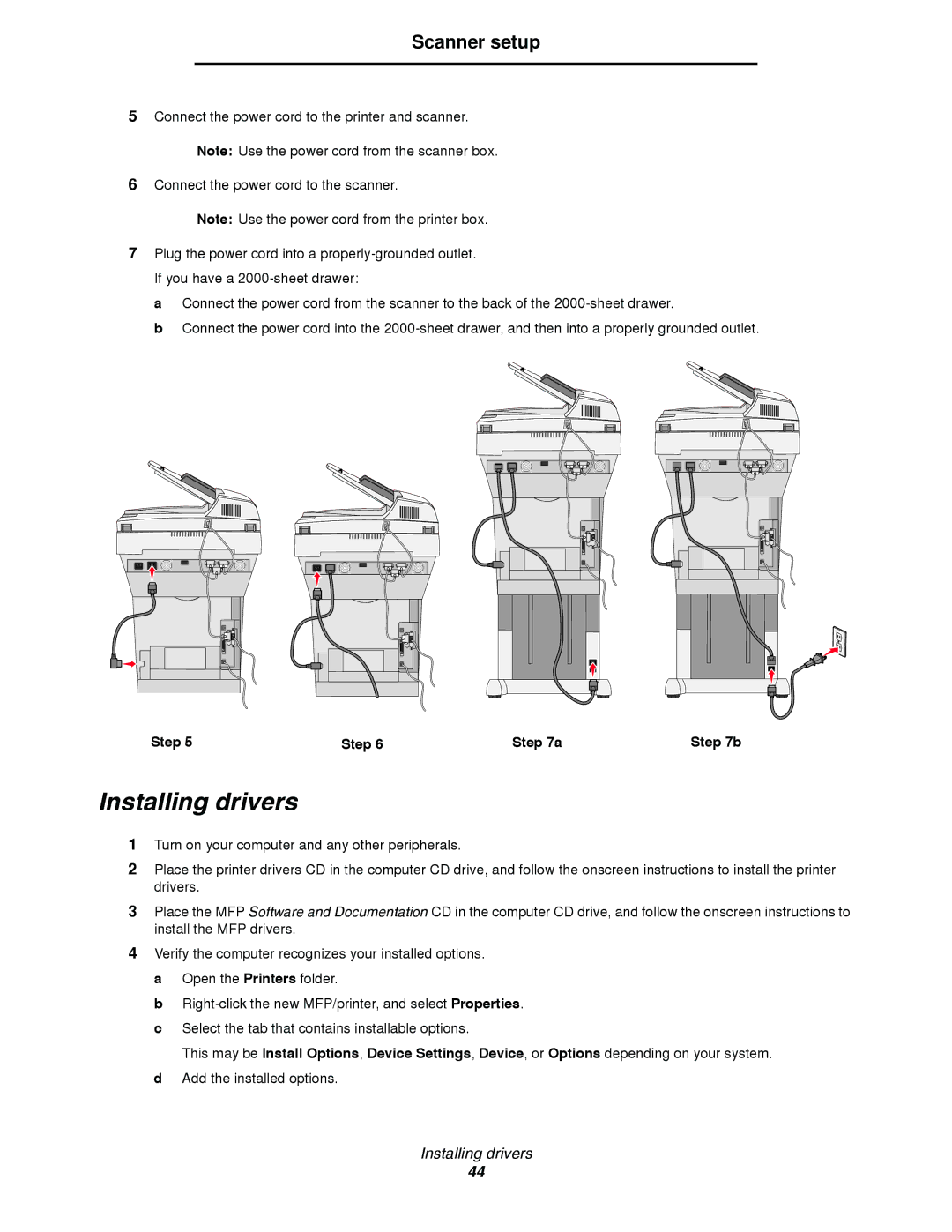 Lexmark T64X setup guide Installing drivers 