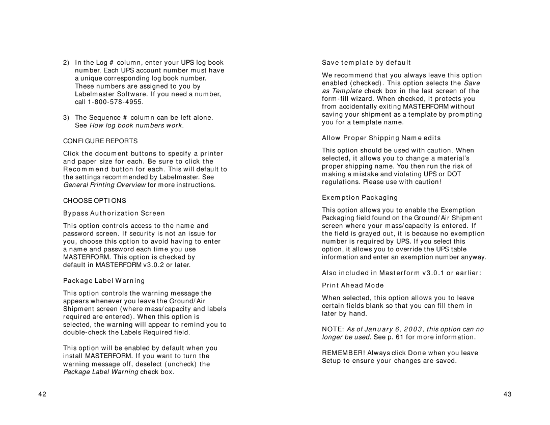 Lexmark Version 3.0 Bypass Authorization Screen, Package Label Warning, Save template by default, Exemption Packaging 