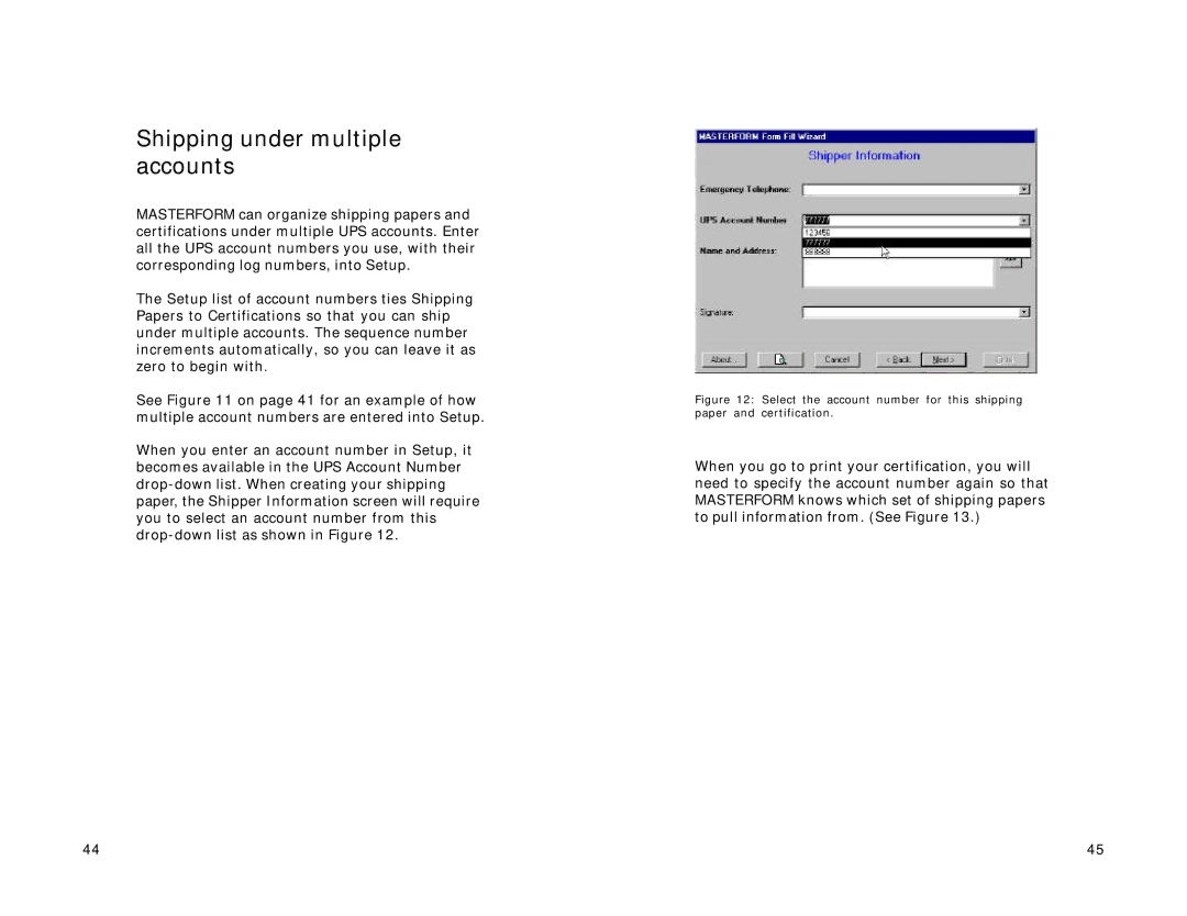 Lexmark Version 3.0 manual Shipping under multiple accounts 