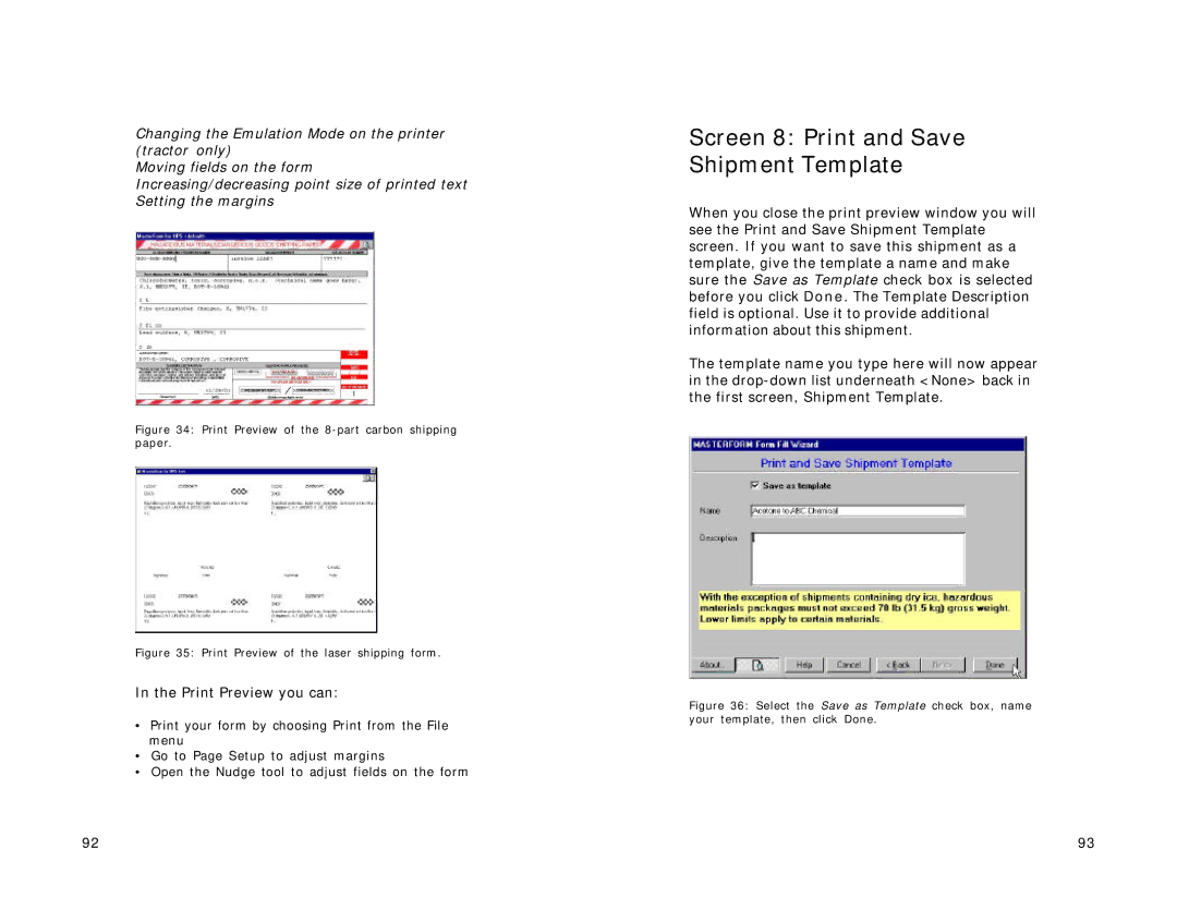 Lexmark Version 3.0 manual Screen 8 Print and Save Shipment Template, Print Preview you can 