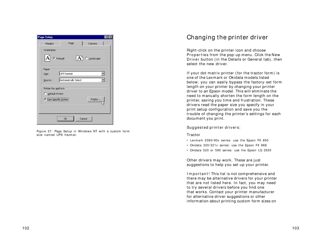 Lexmark Version 3.0 manual Changing the printer driver, Suggested printer drivers 