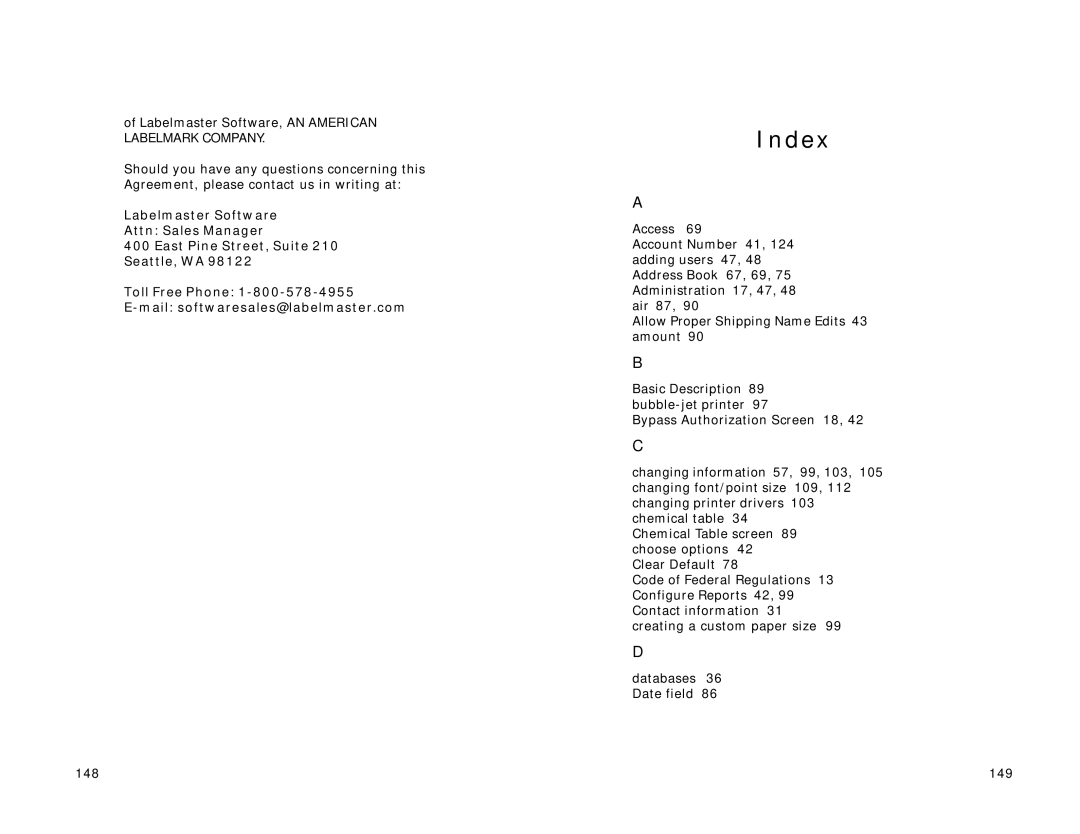 Lexmark Version 3.0 manual Index 