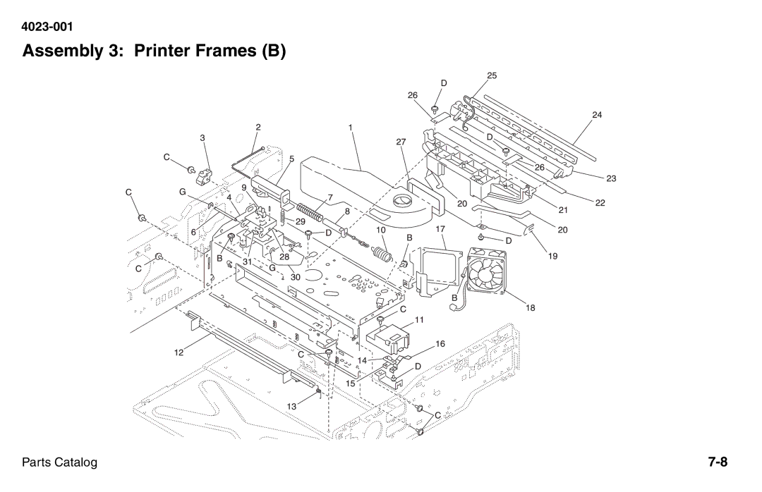 Lexmark W810 service manual Assembly 3 Printer Frames B 