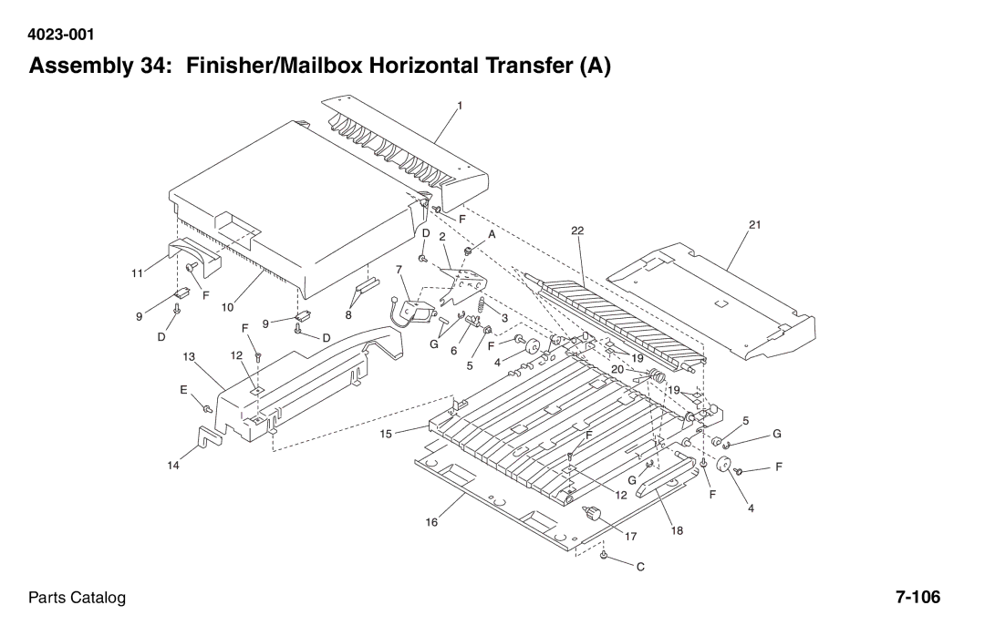 Lexmark W810 service manual Assembly 34 Finisher/Mailbox Horizontal Transfer a 