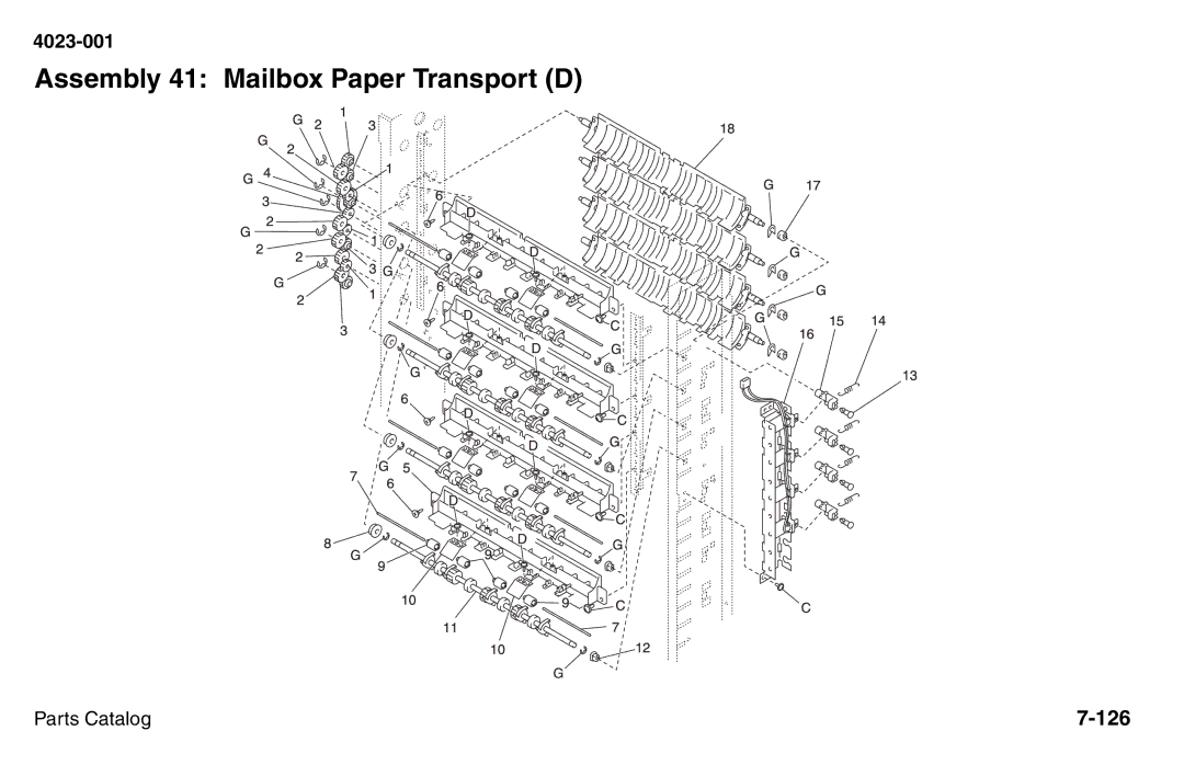 Lexmark W810 service manual Assembly 41 Mailbox Paper Transport D 