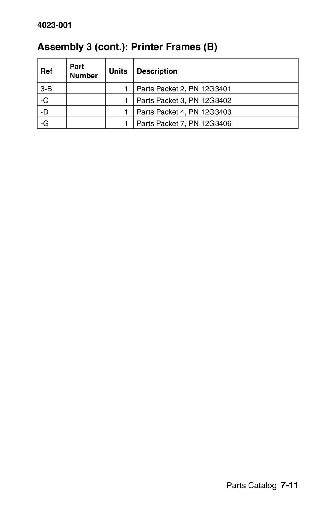 Lexmark W810 service manual Assembly 3 cont. Printer Frames B 