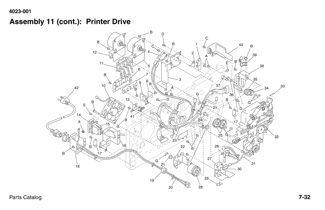 Lexmark W810 service manual Assembly 11 cont. Printer Drive 