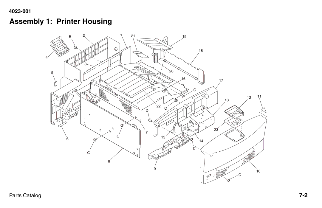 Lexmark W810 service manual Assembly 1 Printer Housing 