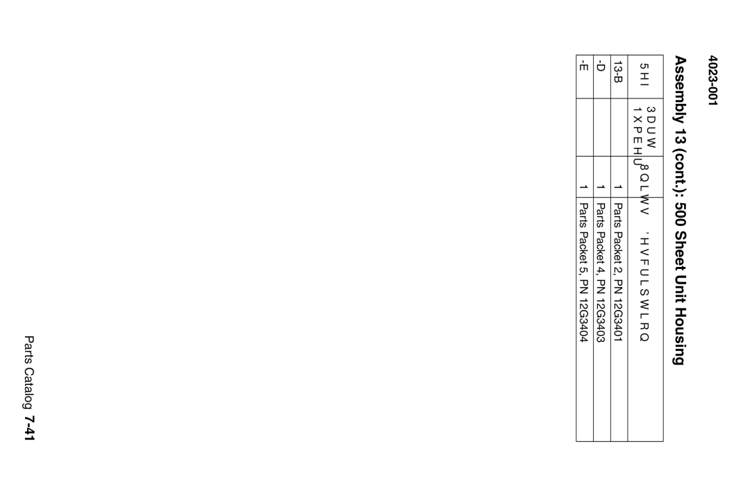 Lexmark W810 service manual Assembly 13 cont Sheet Unit Housing 