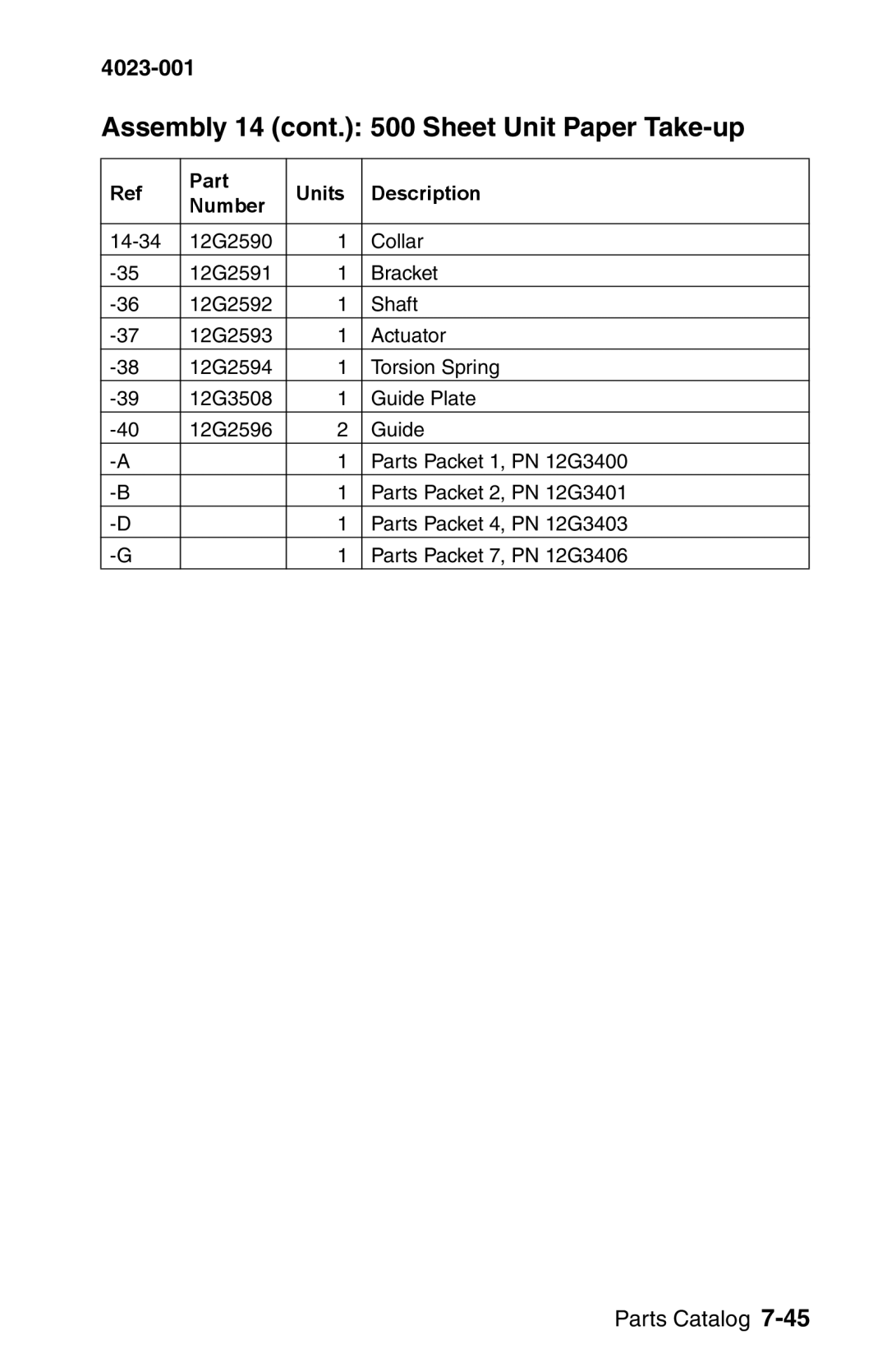 Lexmark W810 service manual Assembly 14 cont Sheet Unit Paper Take-up 