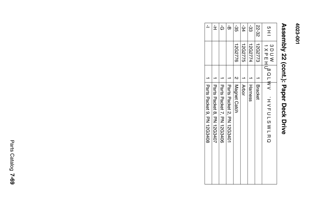 Lexmark W810 service manual Assembly 22 cont. Paper Deck Drive 