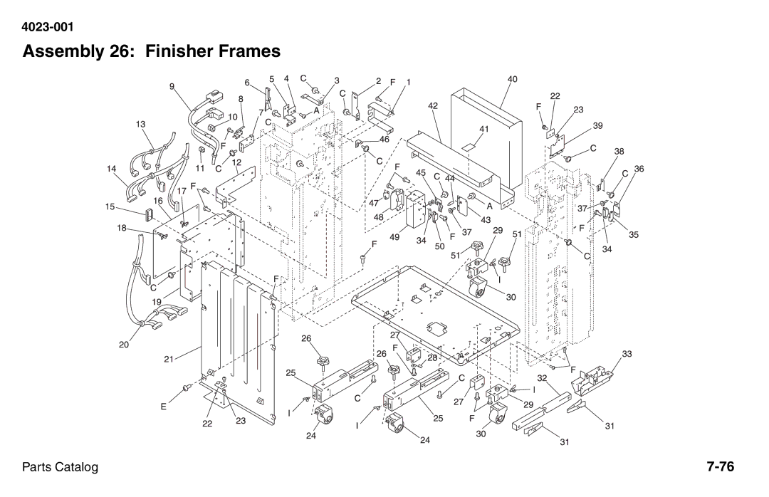 Lexmark W810 service manual Assembly 26 Finisher Frames 