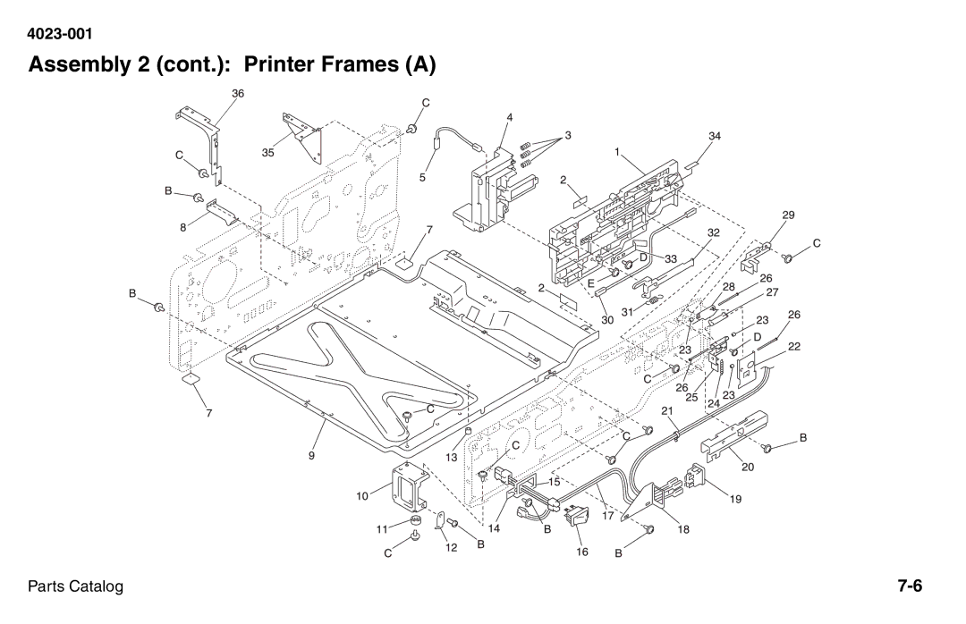 Lexmark W810 service manual Assembly 2 cont. Printer Frames a 