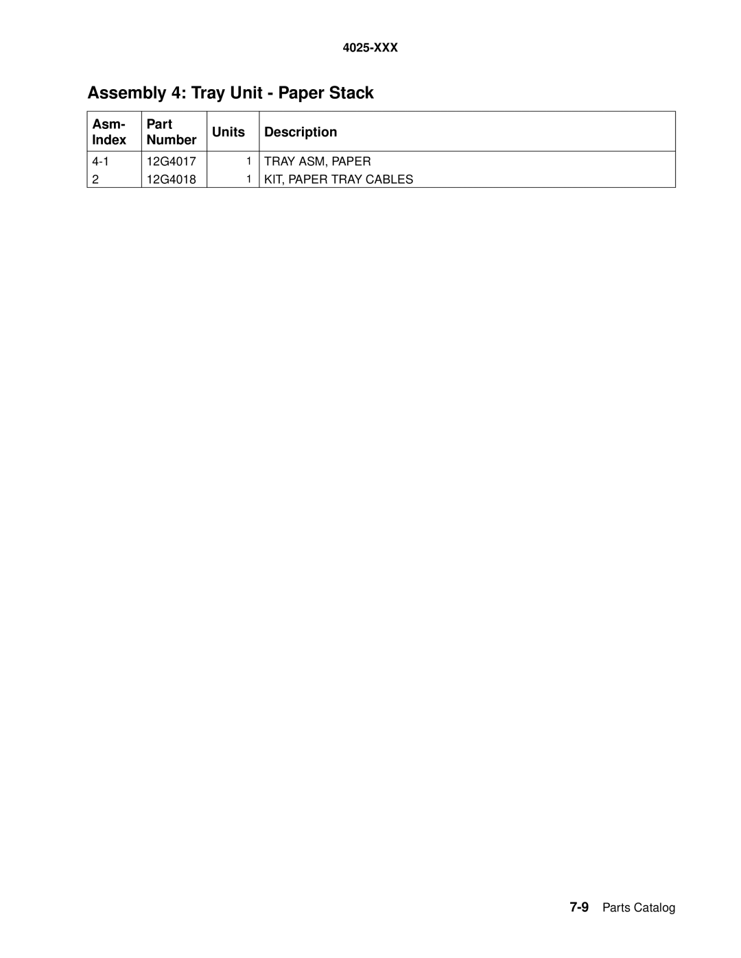 Lexmark W820 service manual Tray ASM, Paper 