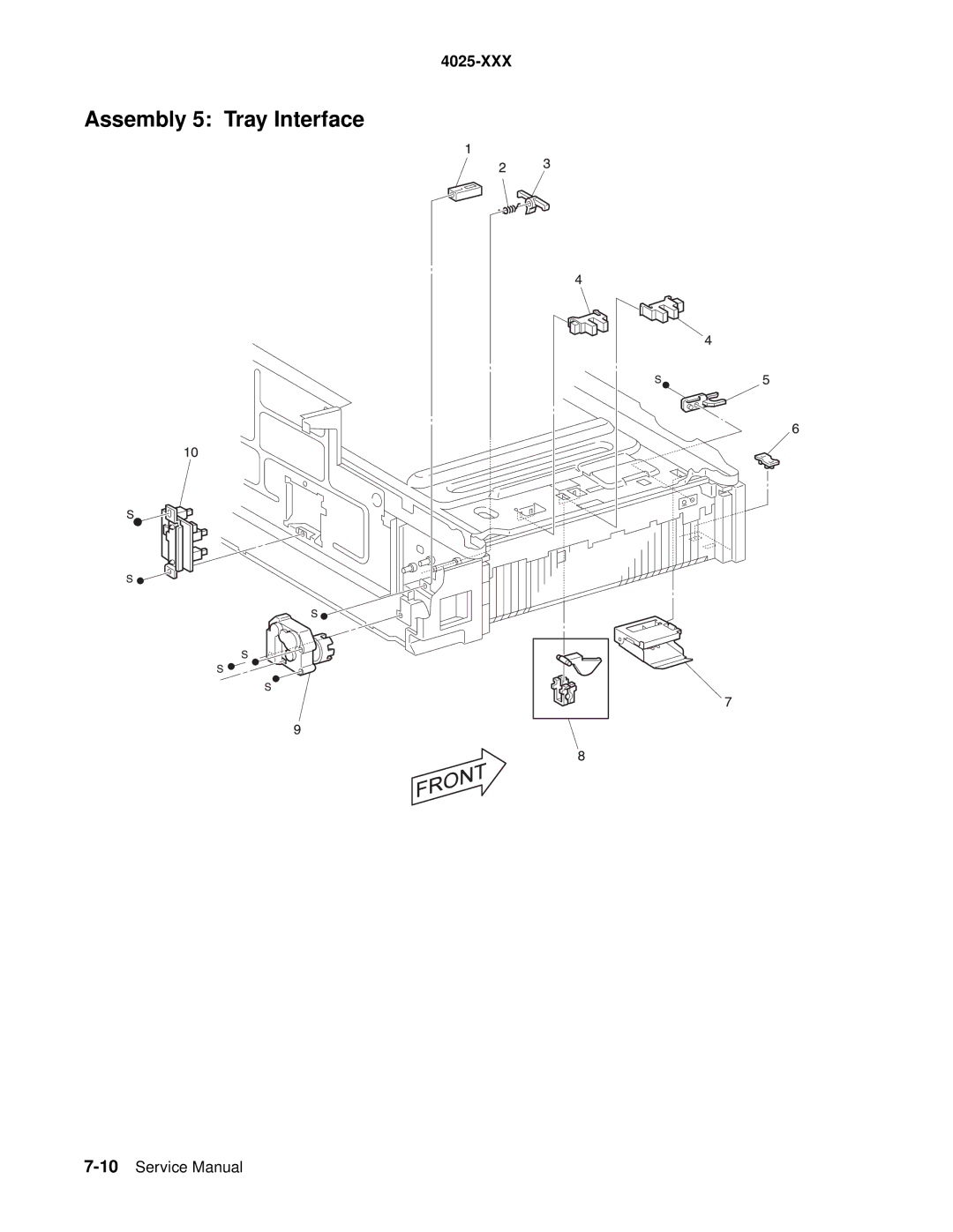 Lexmark W820 service manual Assembly 5 Tray Interface 