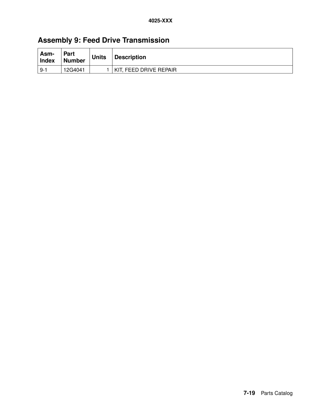 Lexmark W820 service manual KIT, Feed Drive Repair 