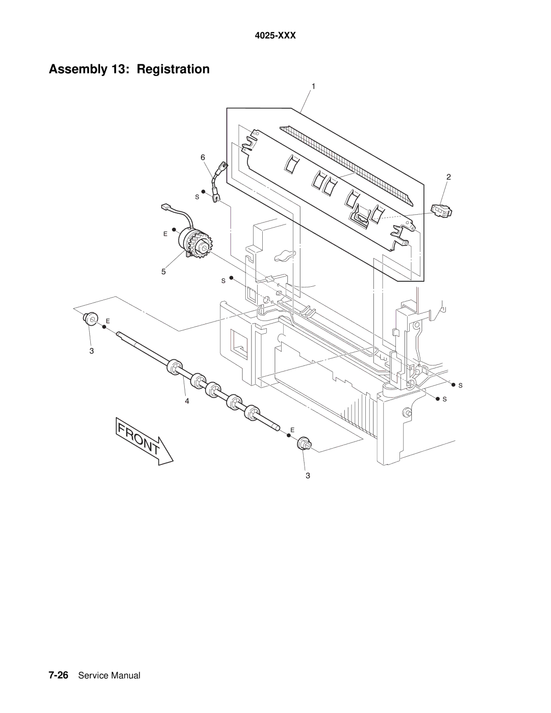 Lexmark W820 service manual Assembly 13 Registration 