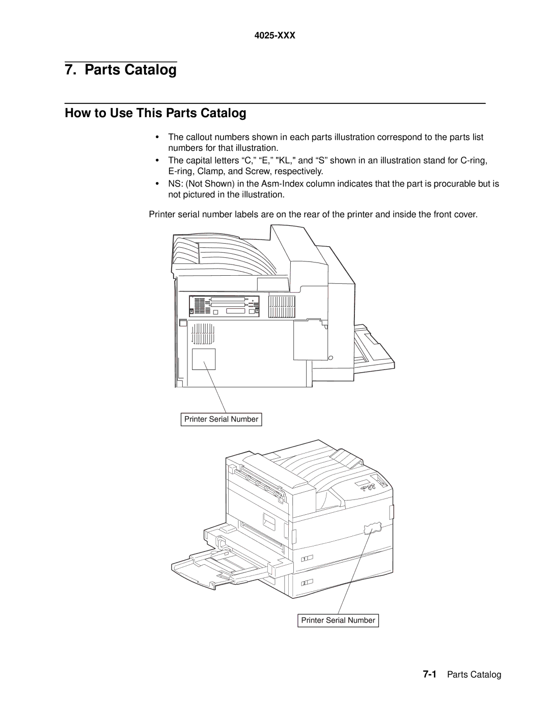 Lexmark W820 service manual Parts Catalog 