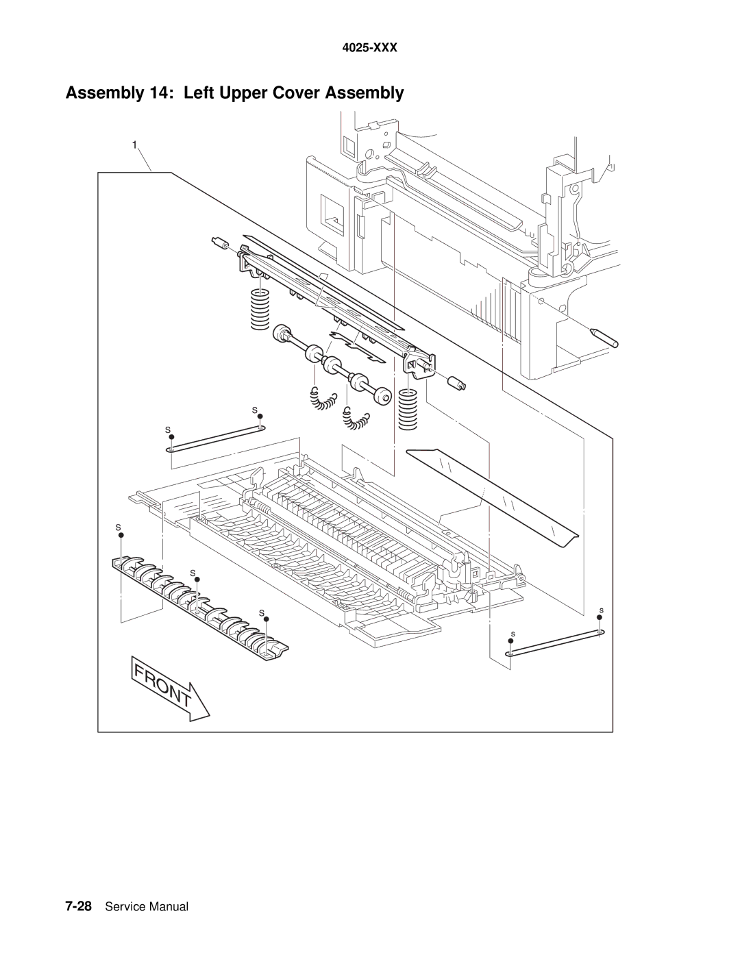 Lexmark W820 service manual Assembly 14 Left Upper Cover Assembly 