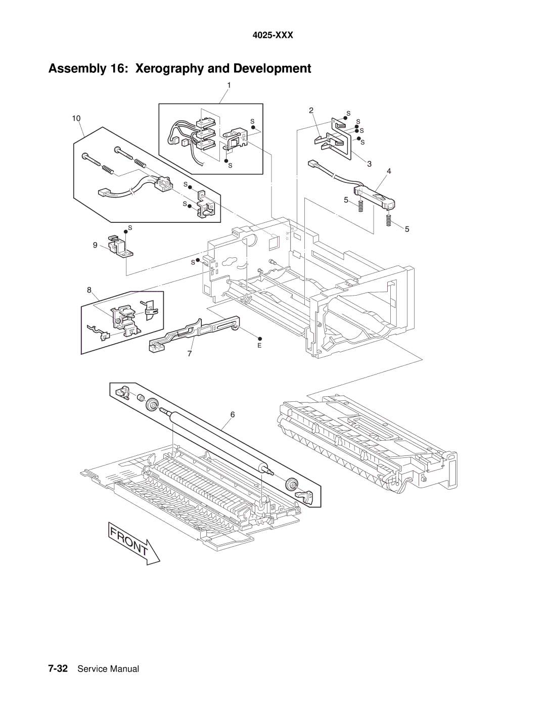 Lexmark W820 service manual Assembly 16 Xerography and Development 