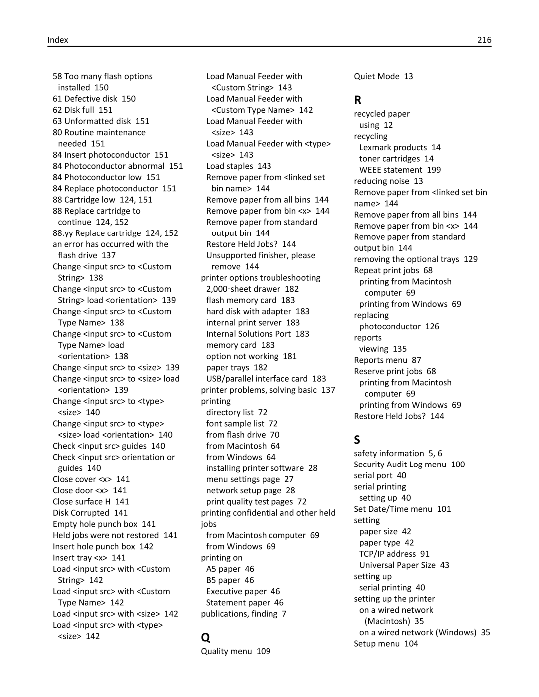 Lexmark W850 manual 