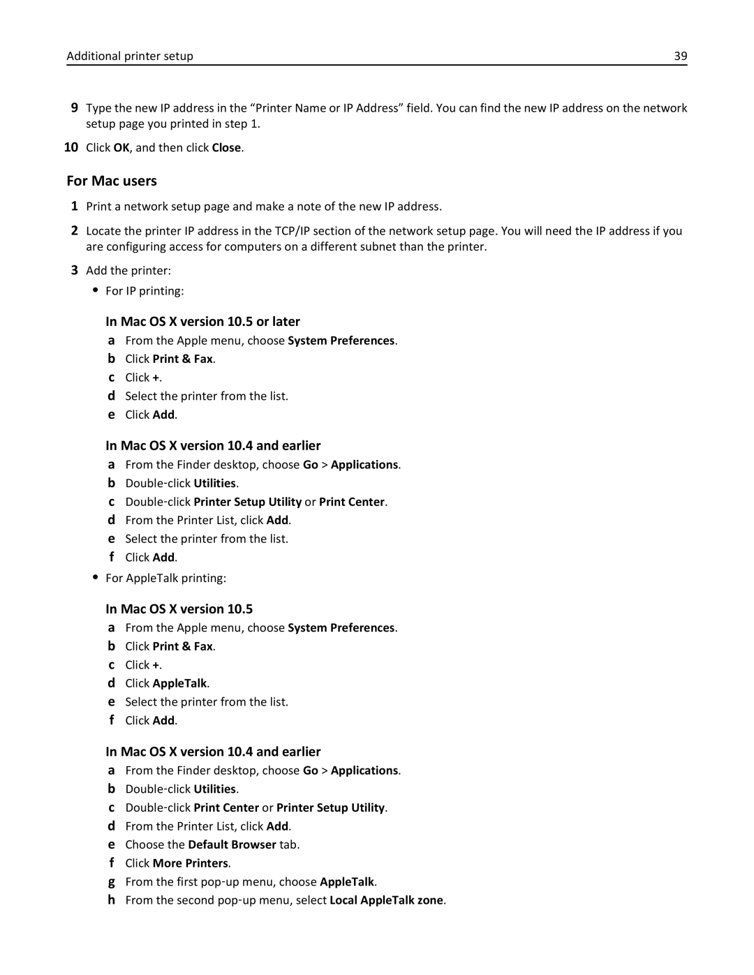 Lexmark W850 manual Additional printer setup Click OK, and then click Close, Select the printer from the list. f Click Add 