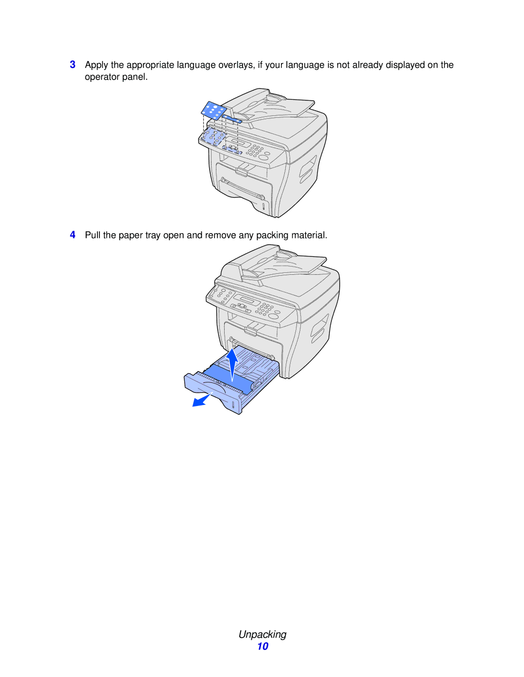 Lexmark X215 MFP manual Unpacking 