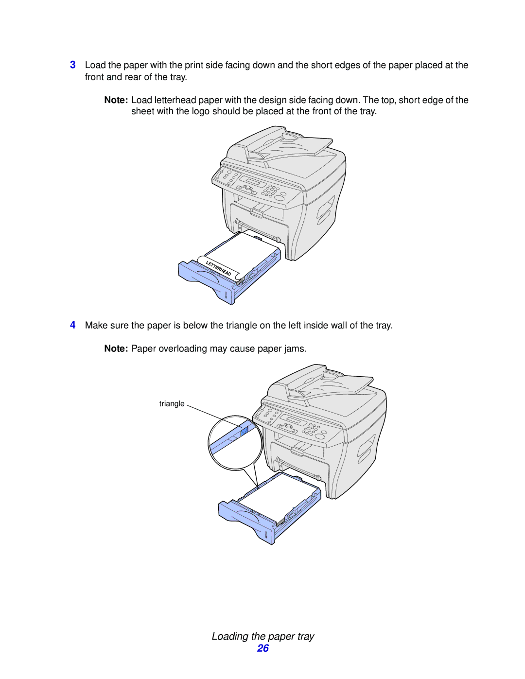 Lexmark X215 MFP manual Triangle 