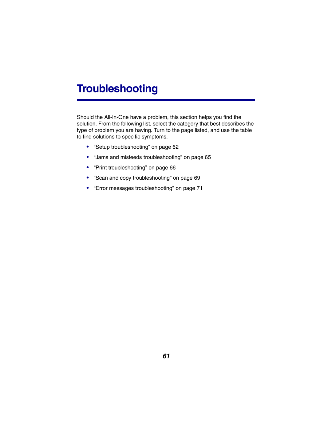 Lexmark X2300 Series manual Troubleshooting 