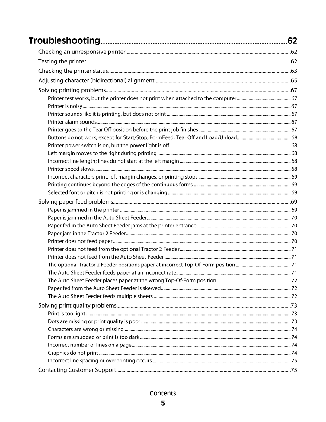 Lexmark X2500 manual Troubleshooting 