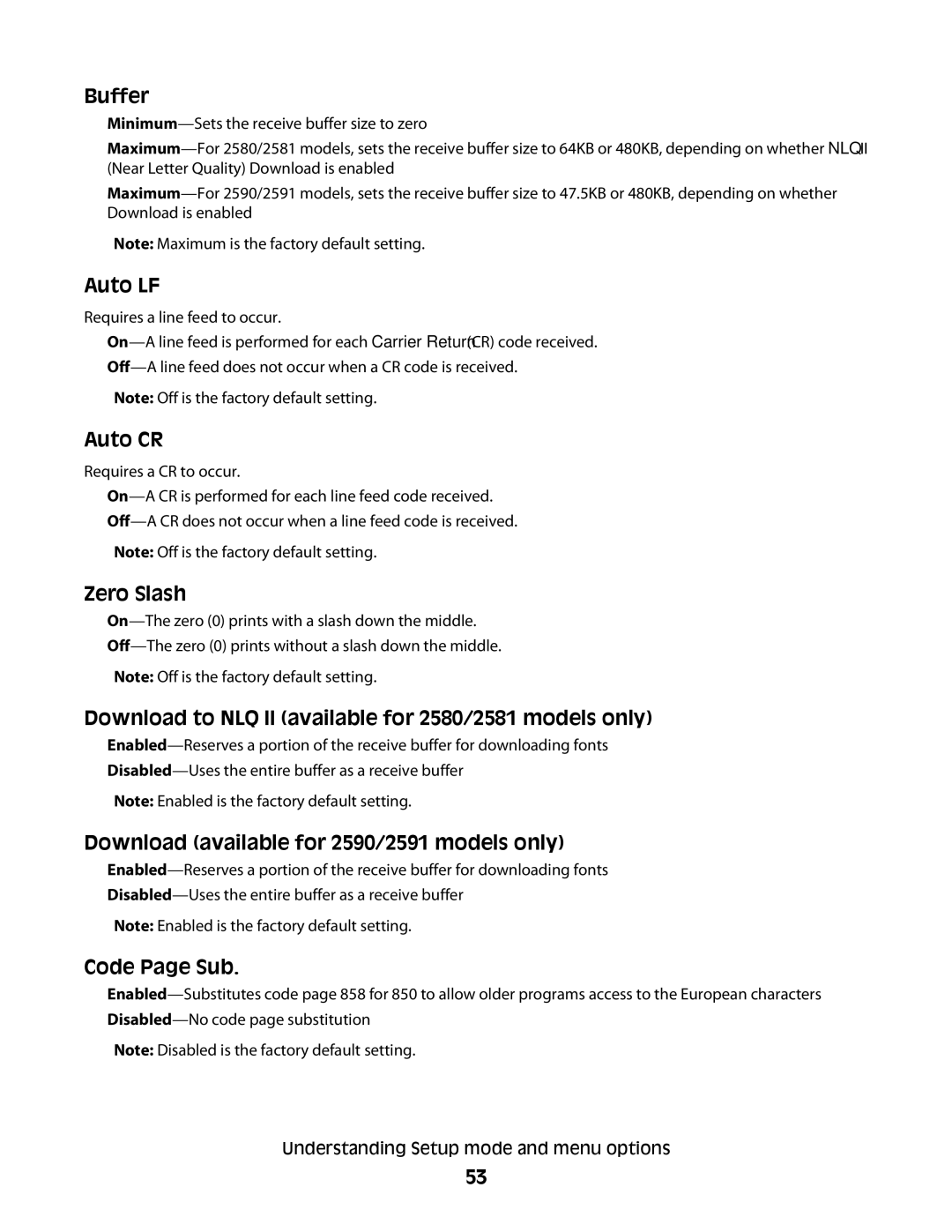 Lexmark X2500 manual Buffer 