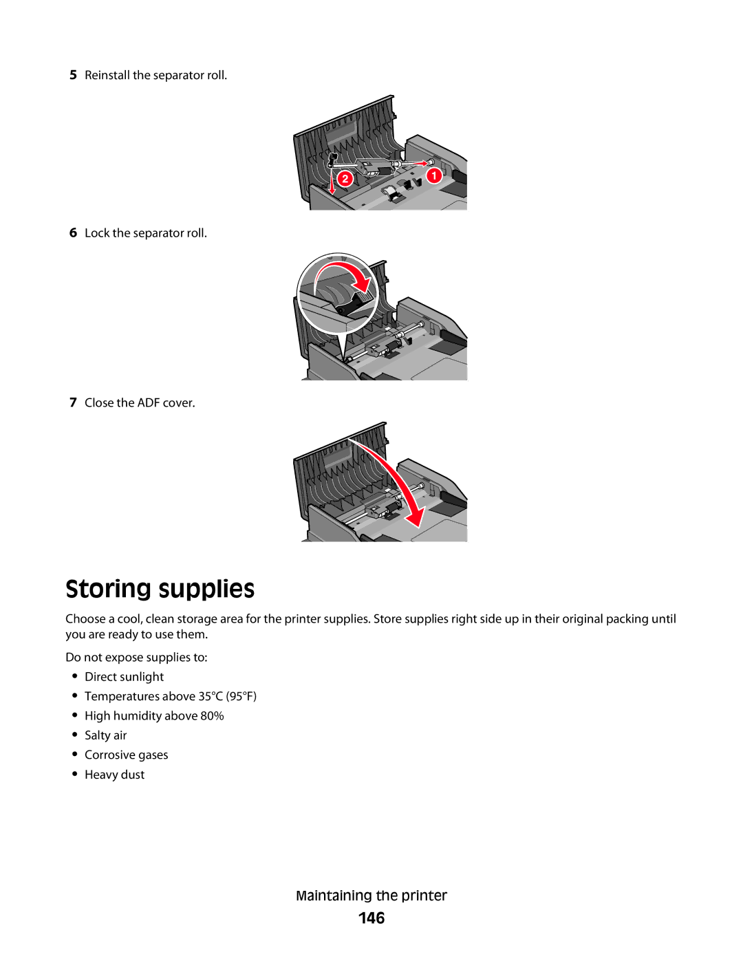 Lexmark d01, X363dn, d02, gd2, gd1, dn1, dn2, 4549, 7013, 4564, 43W, 436, 13B0633, 231, 432, 13B0503, 13B4058, 235 Storing supplies, 146 