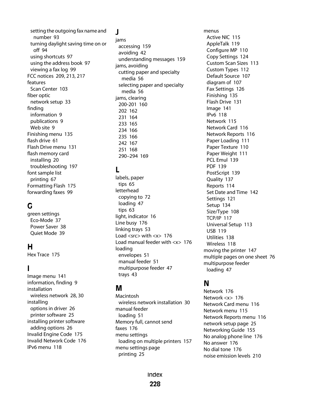 Lexmark 7013, X363dn, d02, gd2, gd1, dn1, dn2, d01, 4549, 4564, 43W 228, Installing 20 troubleshooting Font sample list printing 