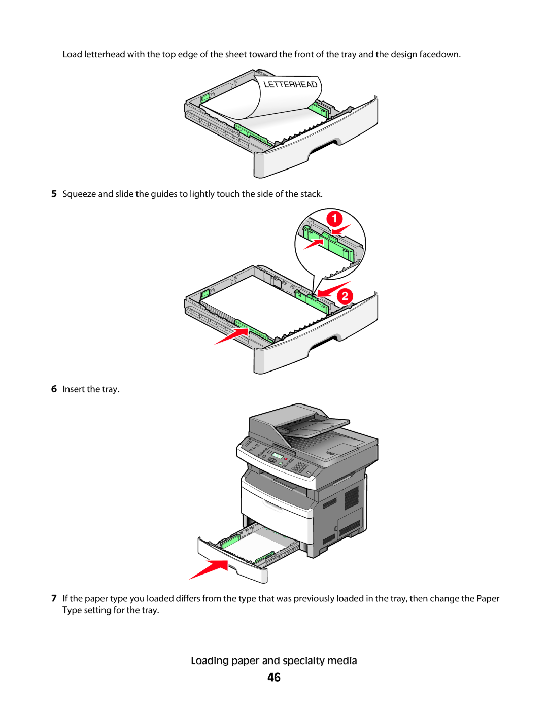 Lexmark d01, X363dn, d02, gd2, gd1, dn1, dn2, 4549, 7013, 4564, 43W, 436, 13B0633, 231, 432, 13B0503, 13B4058, 13B0502, 235 manual Letterhead 