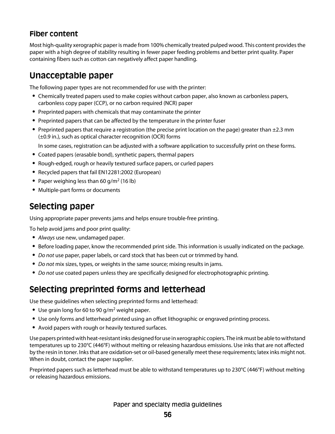 Lexmark 13B4058, X363dn, d02, gd2, gd1, dn1, dn2, d01, 4549, 7013, 4564, 43W, 436, 13B0633 Selecting preprinted forms and letterhead 