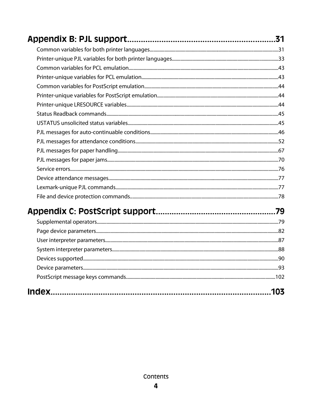 Lexmark X364DN/DW manual Index 