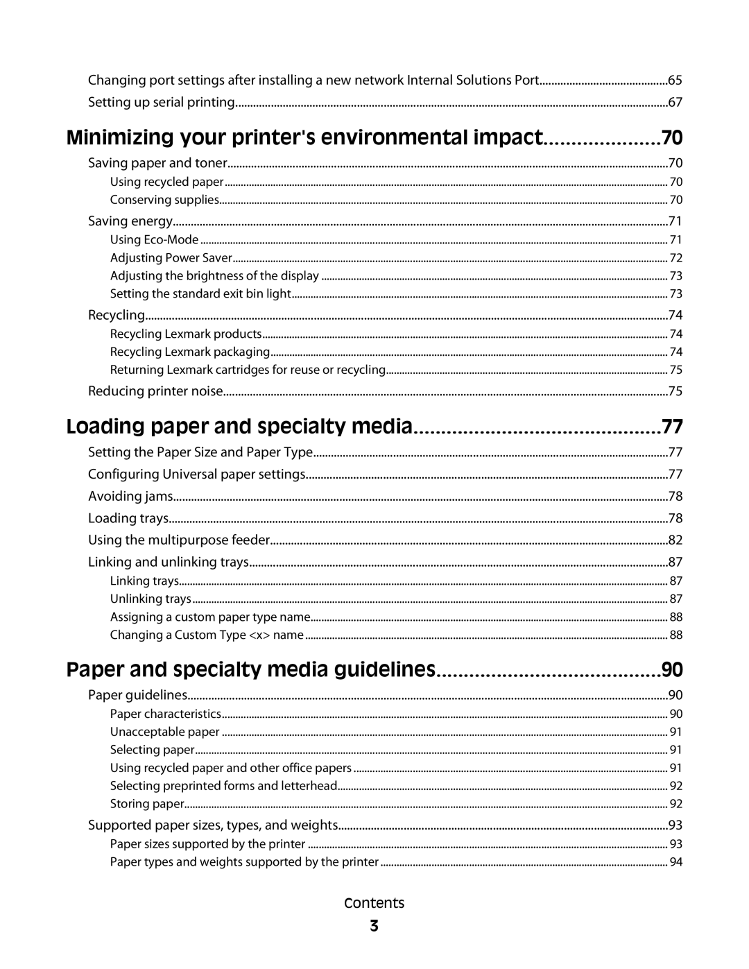 Lexmark 63W, X466de, X464de, 431, 636, g02, g12, g11, g01, hn2, hn1, wh2, wh1, n11, n12 Minimizing your printers environmental impact 