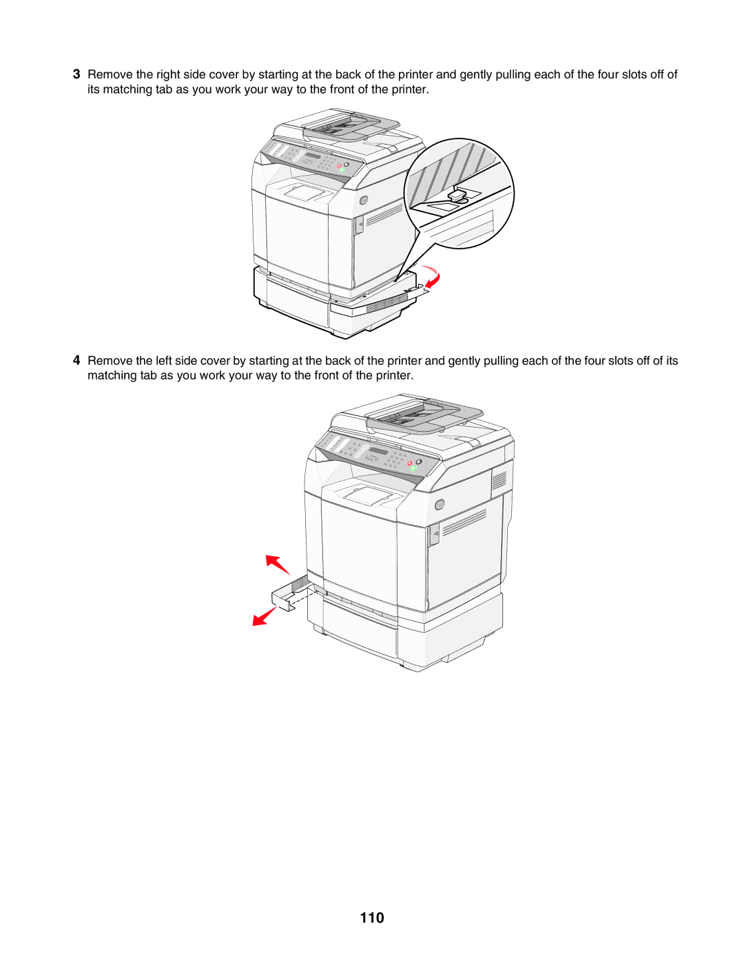 Lexmark X500n, X502N manual 110 