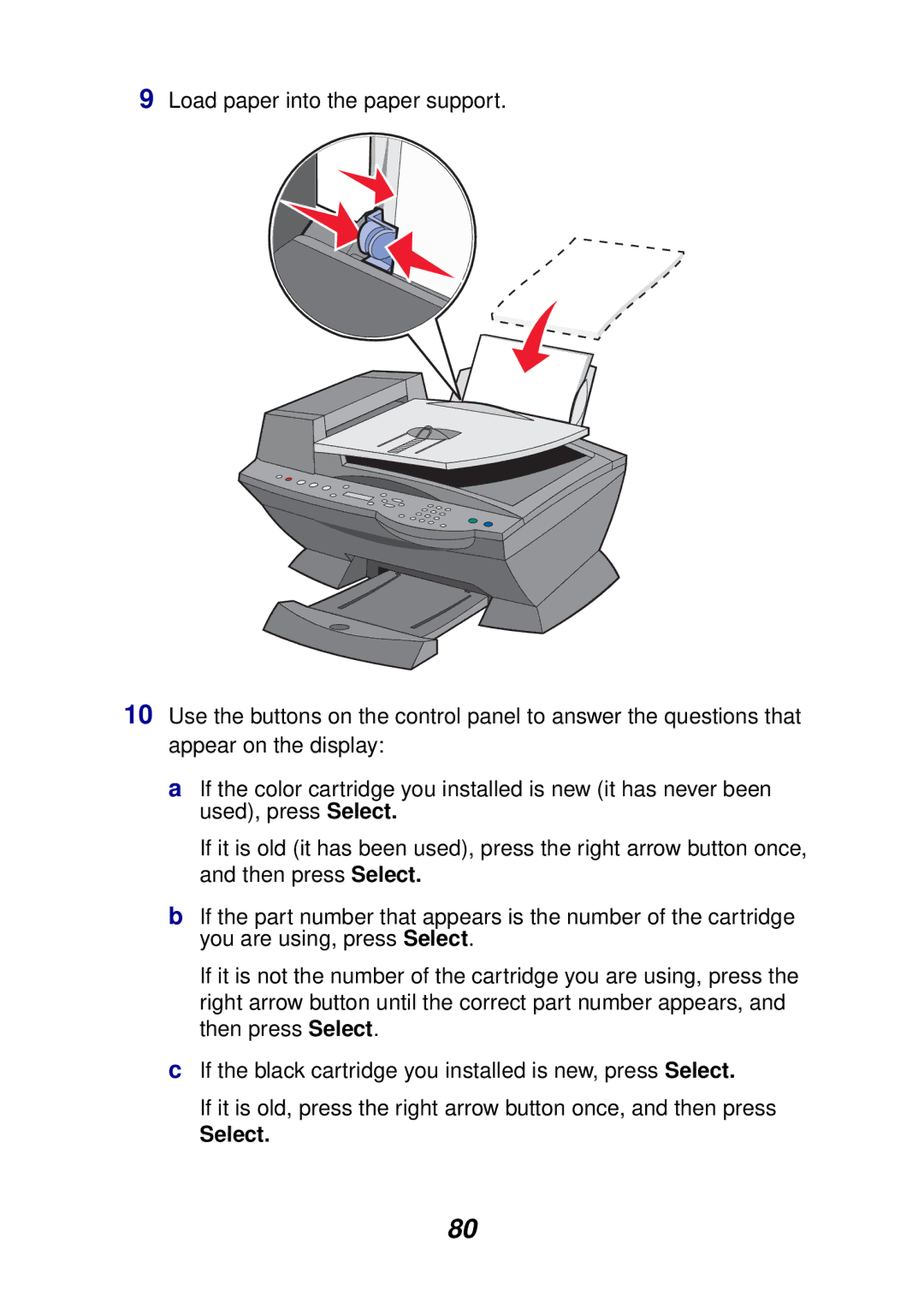 Lexmark X6100 manual Select 