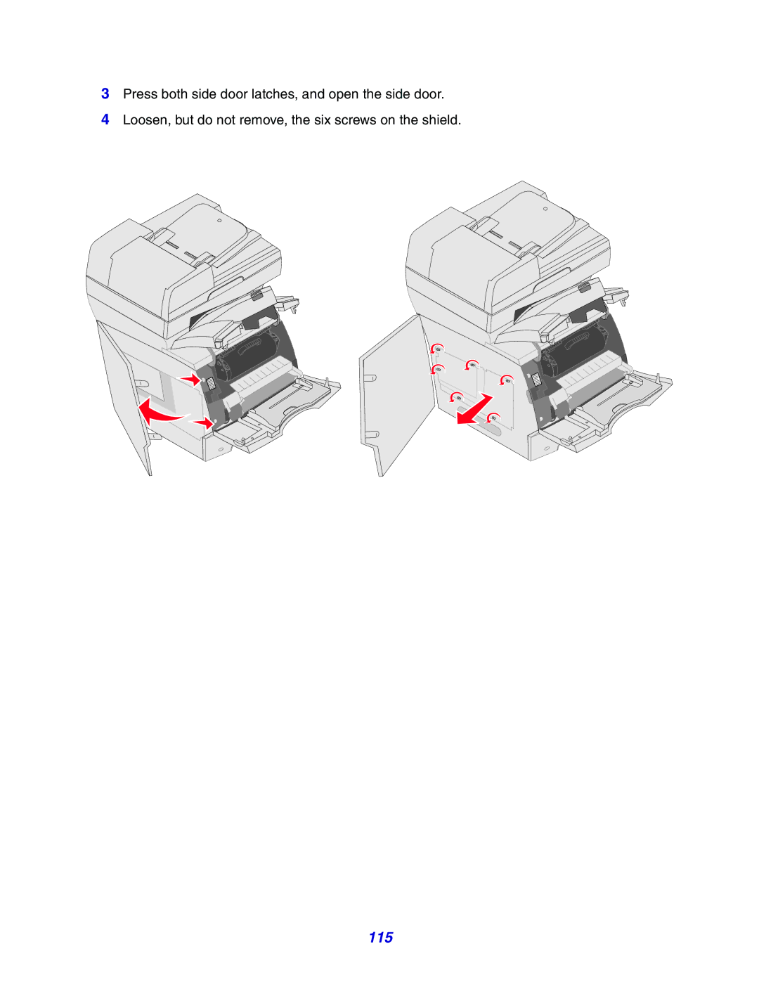 Lexmark X642e manual 115 