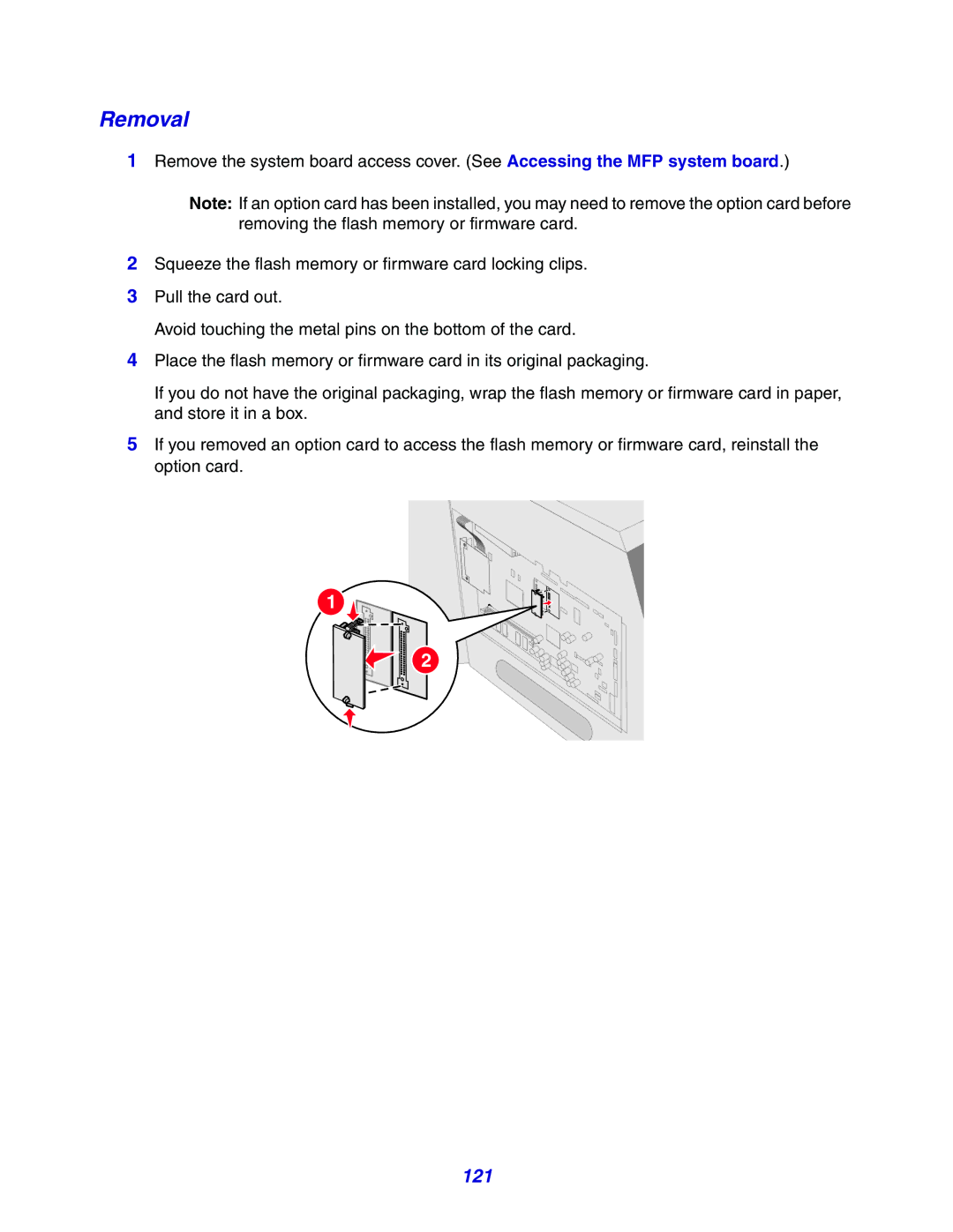 Lexmark X642e manual 121 