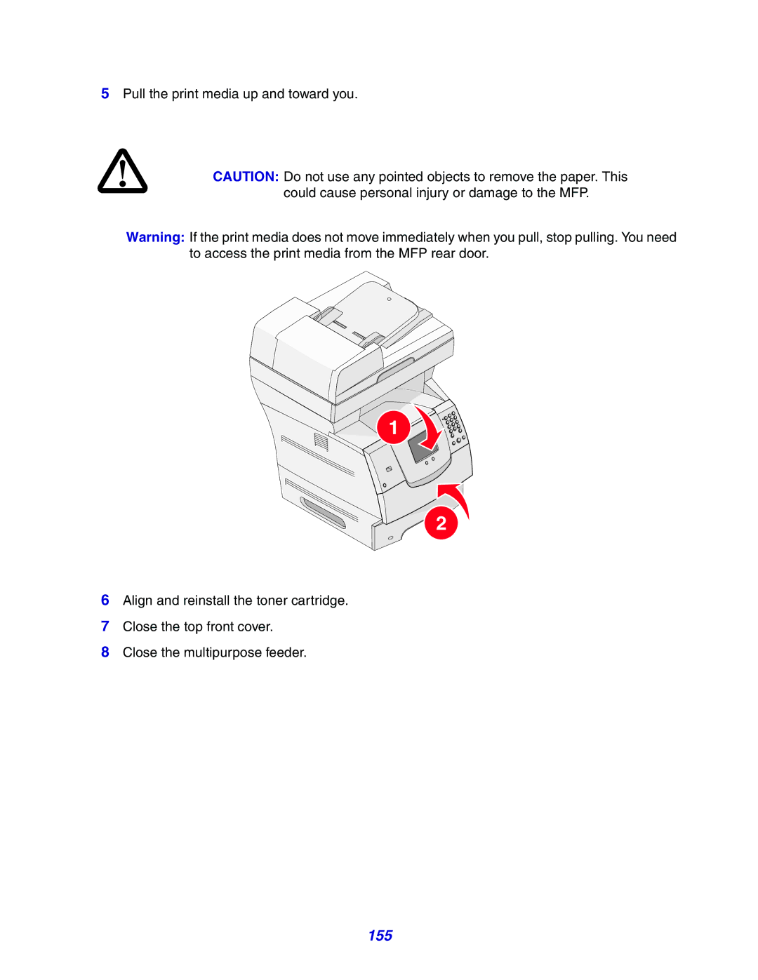 Lexmark X642e manual 155 