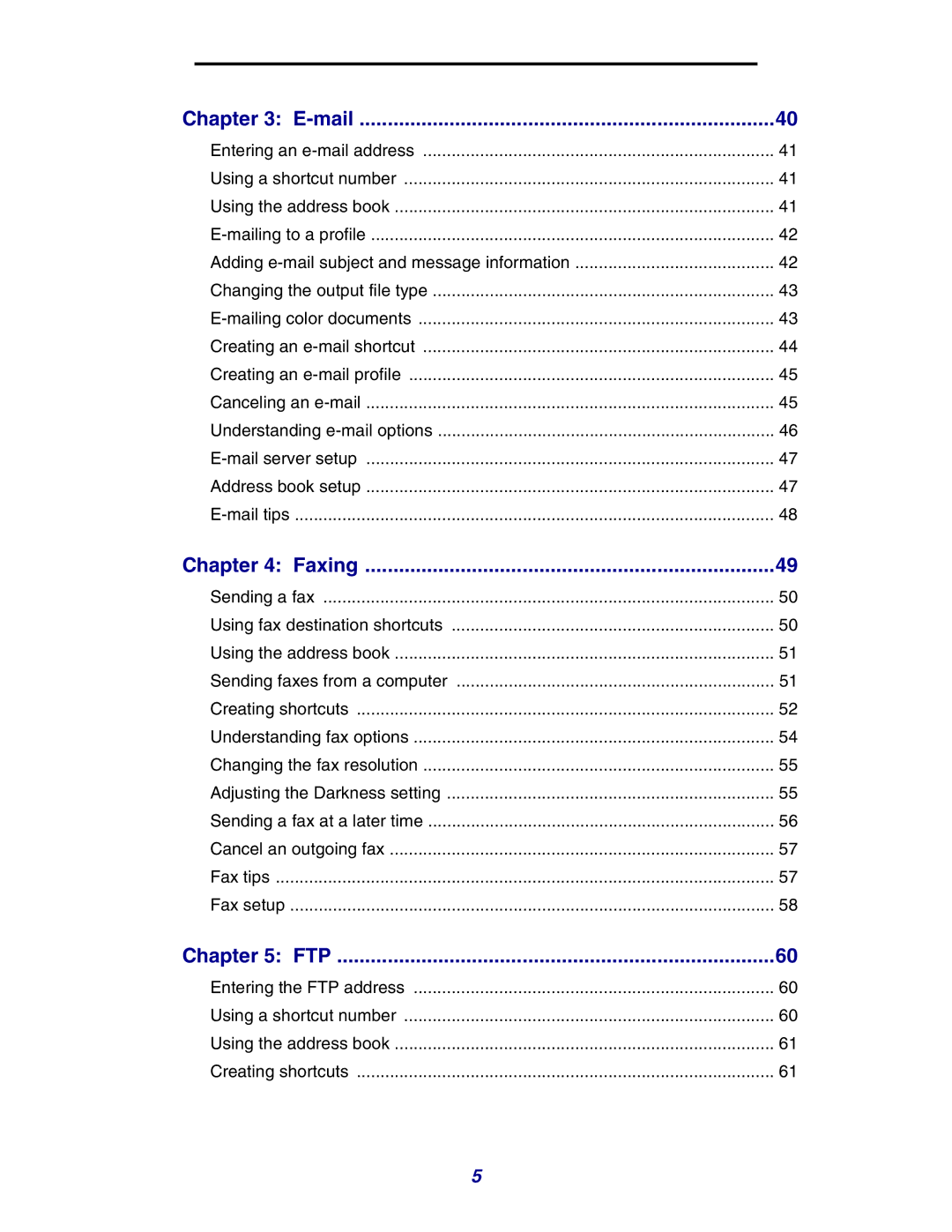 Lexmark X642e manual Mail 