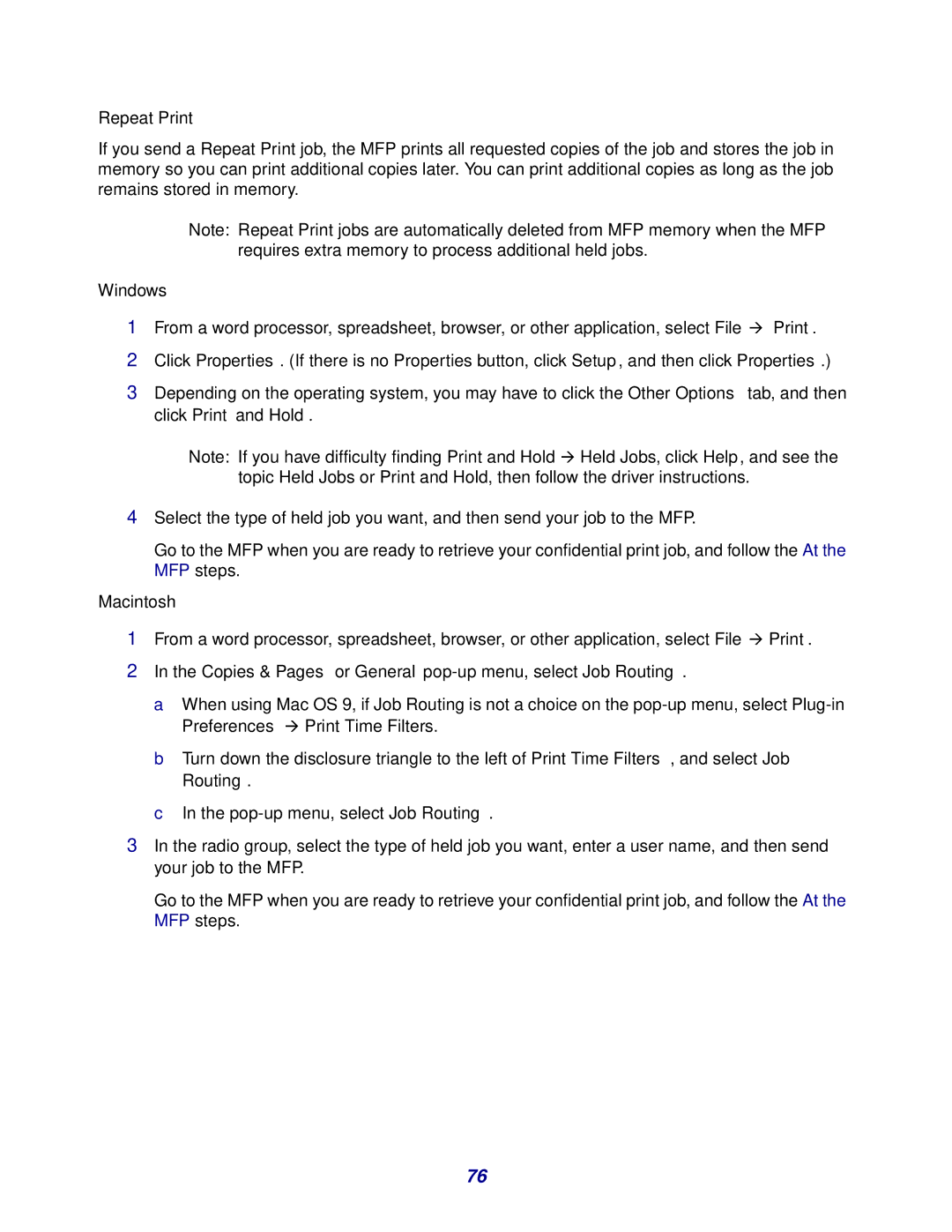 Lexmark X642e manual Repeat Print 