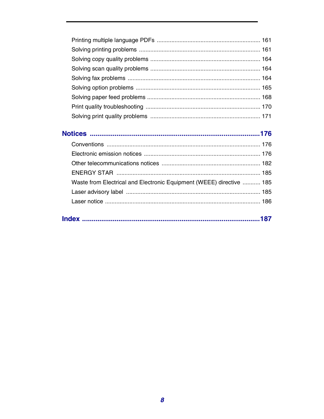 Lexmark X642e manual 187 