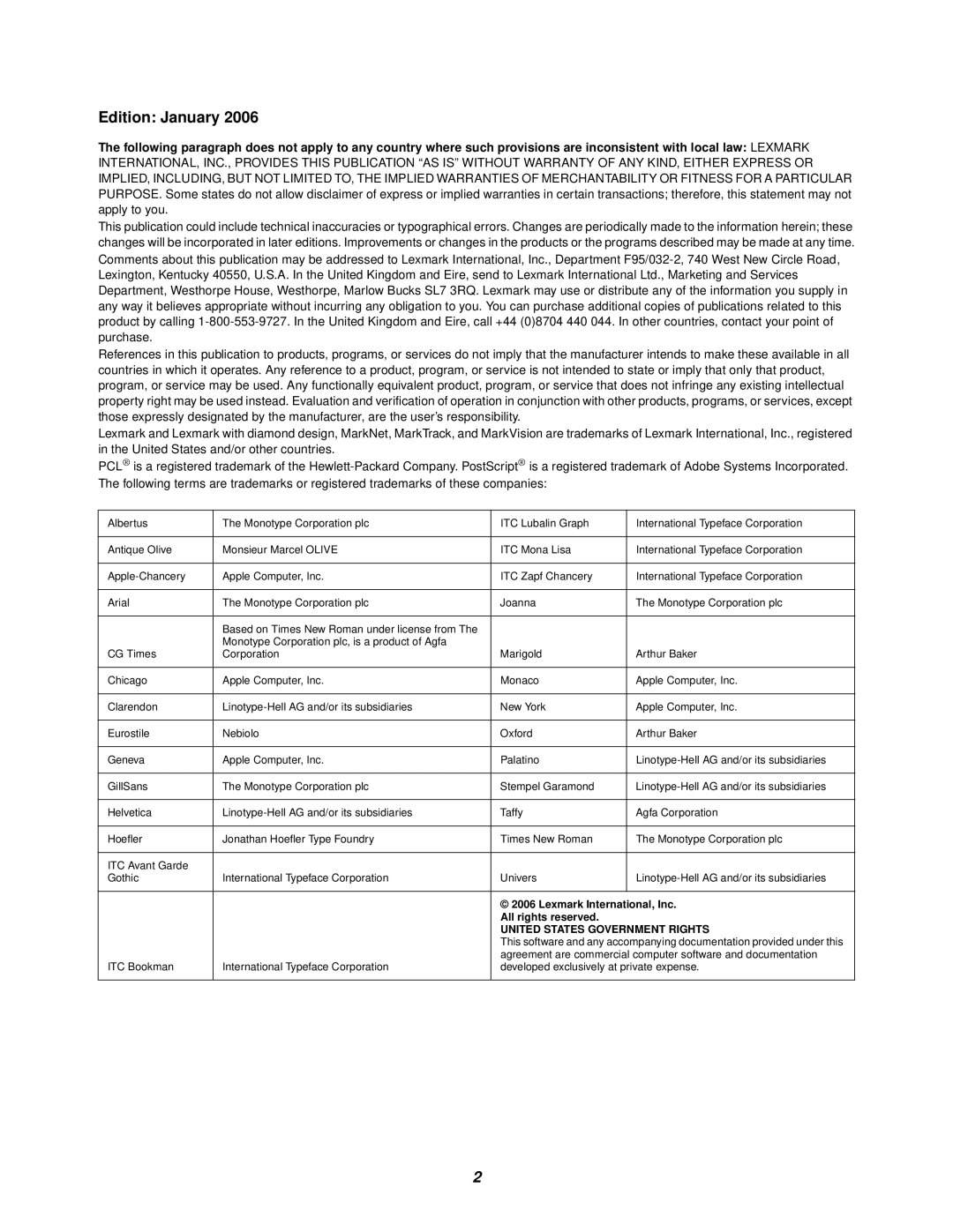 Lexmark X644E manual Edition January 