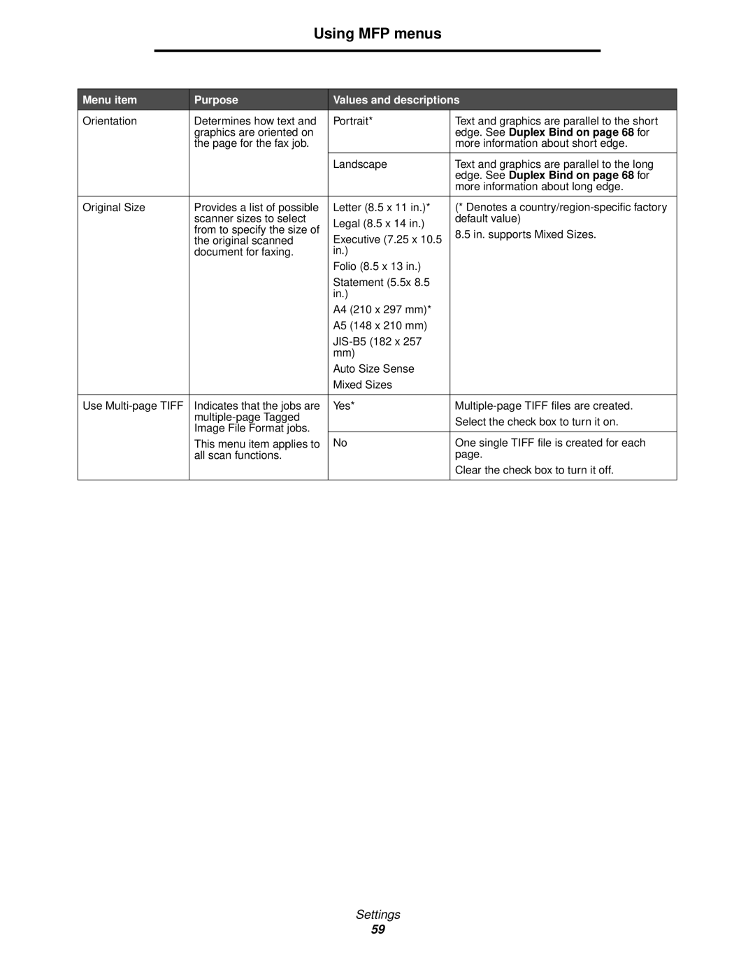 Lexmark X644E manual Edge. See Duplex Bind on page 68 for 