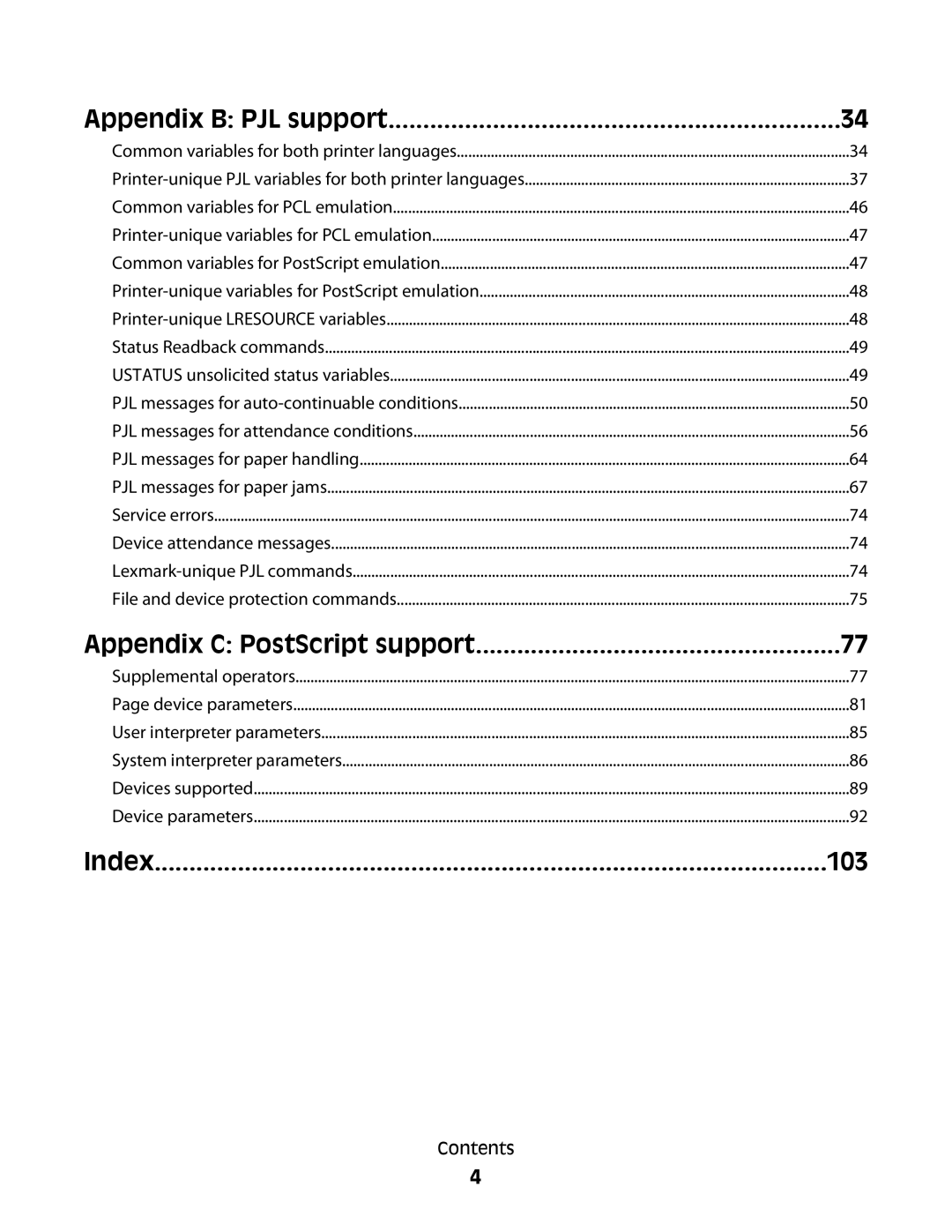 Lexmark X656 MFP, X652 MFP, X654 MFP, X651 MFP, X658 MFP manual Index 